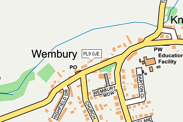 PL9 0JE map - OS OpenMap – Local (Ordnance Survey) PL9 0JE map - OS OpenMap – Local (Ordnance Survey)