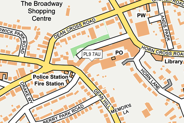 PL9 7AU map - OS OpenMap – Local (Ordnance Survey) PL9 7AU map - OS OpenMap – Local (Ordnance Survey)
