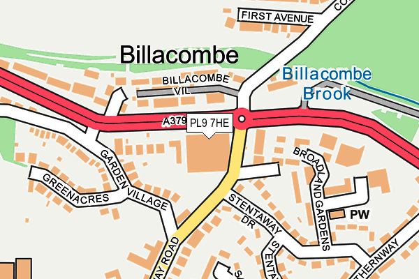 PL9 7HE map - OS OpenMap – Local (Ordnance Survey) PL9 7HE map - OS OpenMap – Local (Ordnance Survey)