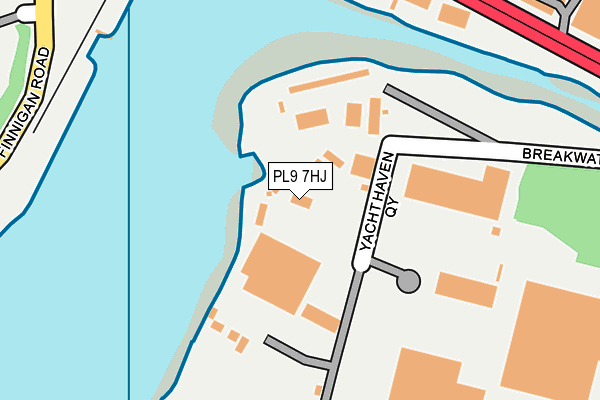 PL9 7HJ map - OS OpenMap – Local (Ordnance Survey) PL9 7HJ map - OS OpenMap – Local (Ordnance Survey)