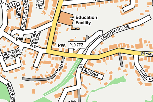 PL9 7PZ map - OS OpenMap – Local (Ordnance Survey) PL9 7PZ map - OS OpenMap – Local (Ordnance Survey)