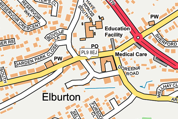 PL9 8EJ map - OS OpenMap – Local (Ordnance Survey) PL9 8EJ map - OS OpenMap – Local (Ordnance Survey)