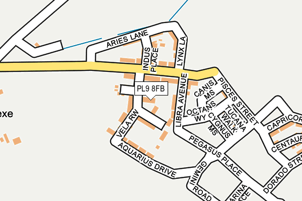 PL9 8FB map - OS OpenMap – Local (Ordnance Survey) PL9 8FB map - OS OpenMap – Local (Ordnance Survey)