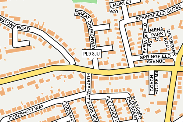 PL9 8JU map - OS OpenMap – Local (Ordnance Survey)
