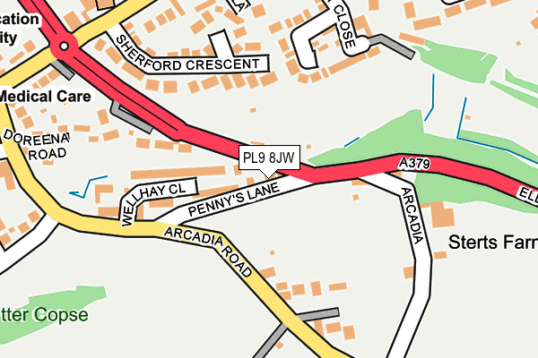 PL9 8JW map - OS OpenMap – Local (Ordnance Survey) PL9 8JW map - OS OpenMap – Local (Ordnance Survey)