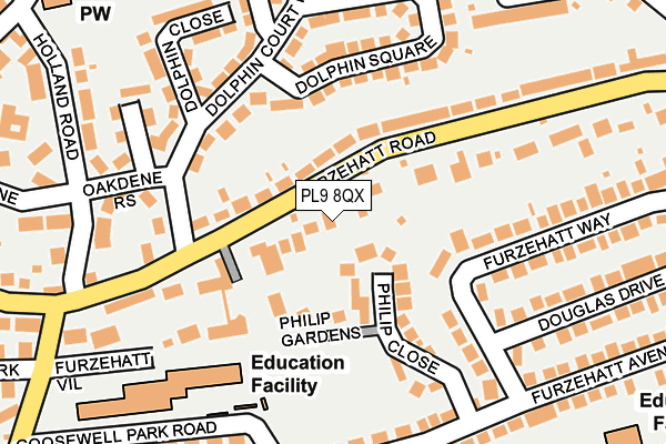 PL9 8QX map - OS OpenMap – Local (Ordnance Survey) PL9 8QX map - OS OpenMap – Local (Ordnance Survey)