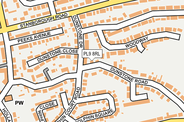 PL9 8RL map - OS OpenMap – Local (Ordnance Survey) PL9 8RL map - OS OpenMap – Local (Ordnance Survey)