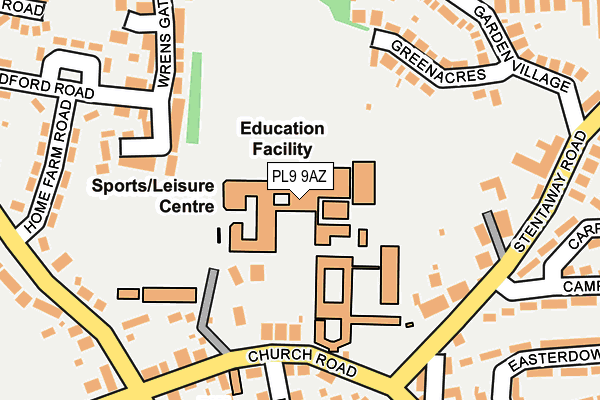PL9 9AZ map - OS OpenMap – Local (Ordnance Survey) PL9 9AZ map - OS OpenMap – Local (Ordnance Survey)