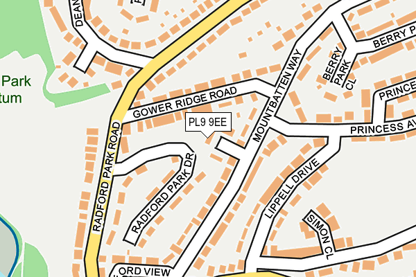 PL9 9EE map - OS OpenMap – Local (Ordnance Survey) PL9 9EE map - OS OpenMap – Local (Ordnance Survey)