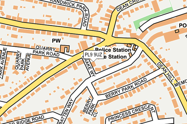PL9 9UZ map - OS OpenMap – Local (Ordnance Survey) PL9 9UZ map - OS OpenMap – Local (Ordnance Survey)