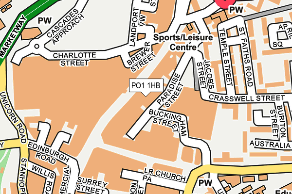 PO1 1HB map - OS OpenMap – Local (Ordnance Survey) PO1 1HB map - OS OpenMap – Local (Ordnance Survey)