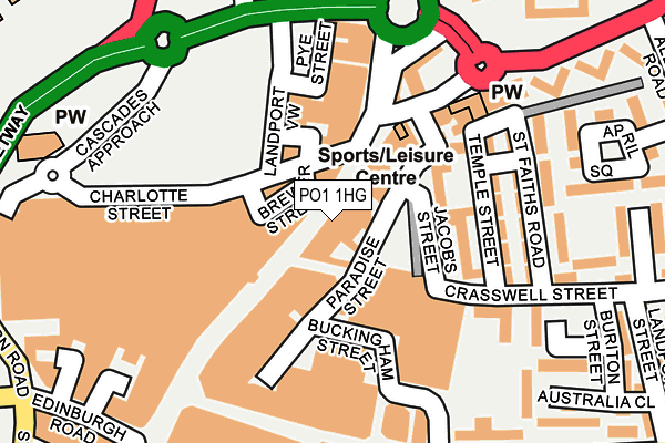 PO1 1HG map - OS OpenMap – Local (Ordnance Survey) PO1 1HG map - OS OpenMap – Local (Ordnance Survey)
