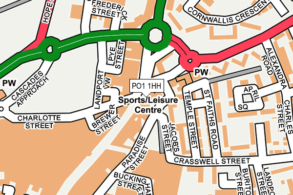 PO1 1HH map - OS OpenMap – Local (Ordnance Survey) PO1 1HH map - OS OpenMap – Local (Ordnance Survey)