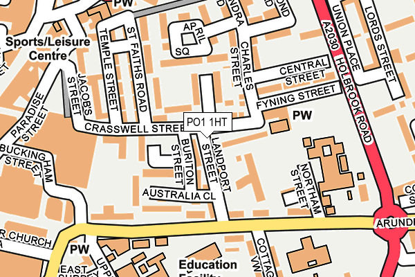 PO1 1HT map - OS OpenMap – Local (Ordnance Survey) PO1 1HT map - OS OpenMap – Local (Ordnance Survey)