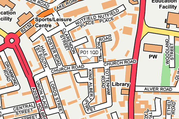 PO1 1QD map - OS OpenMap – Local (Ordnance Survey) PO1 1QD map - OS OpenMap – Local (Ordnance Survey)