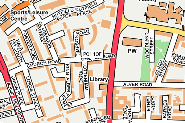 PO1 1QF map - OS OpenMap – Local (Ordnance Survey) PO1 1QF map - OS OpenMap – Local (Ordnance Survey)