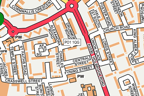 PO1 1QG map - OS OpenMap – Local (Ordnance Survey) PO1 1QG map - OS OpenMap – Local (Ordnance Survey)