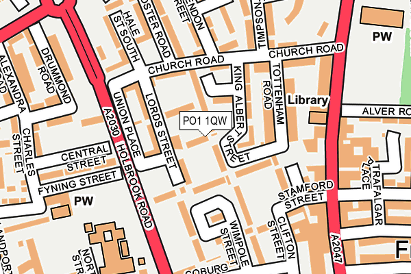 PO1 1QW map - OS OpenMap – Local (Ordnance Survey) PO1 1QW map - OS OpenMap – Local (Ordnance Survey)