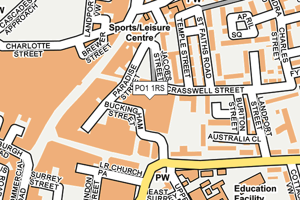 PO1 1RS map - OS OpenMap – Local (Ordnance Survey) PO1 1RS map - OS OpenMap – Local (Ordnance Survey)