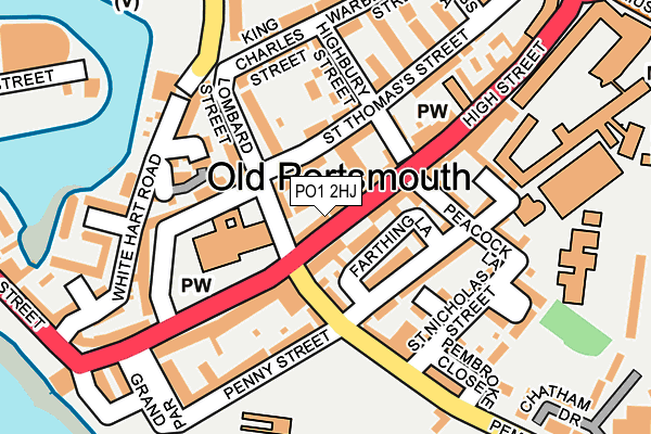 PO1 2HJ map - OS OpenMap – Local (Ordnance Survey) PO1 2HJ map - OS OpenMap – Local (Ordnance Survey)