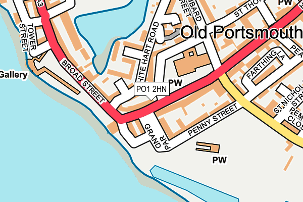 PO1 2HN map - OS OpenMap – Local (Ordnance Survey) PO1 2HN map - OS OpenMap – Local (Ordnance Survey)