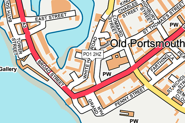 PO1 2HZ map - OS OpenMap – Local (Ordnance Survey) PO1 2HZ map - OS OpenMap – Local (Ordnance Survey)