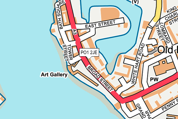 PO1 2JE map - OS OpenMap – Local (Ordnance Survey) PO1 2JE map - OS OpenMap – Local (Ordnance Survey)