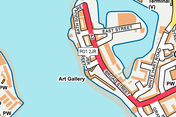PO1 2JR map - OS OpenMap – Local (Ordnance Survey) PO1 2JR map - OS OpenMap – Local (Ordnance Survey)