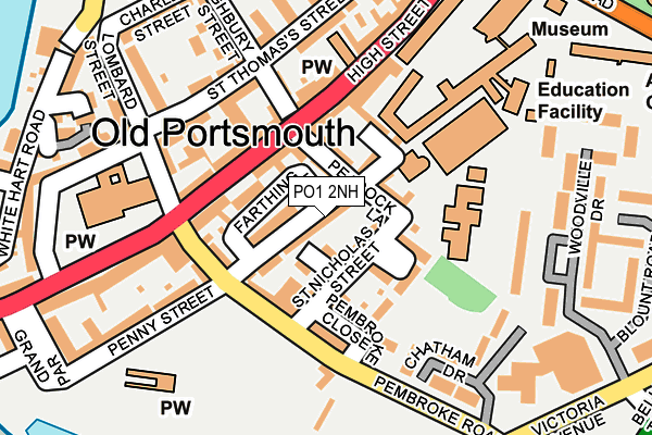 PO1 2NH map - OS OpenMap – Local (Ordnance Survey) PO1 2NH map - OS OpenMap – Local (Ordnance Survey)