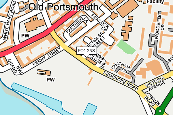 PO1 2NS map - OS OpenMap – Local (Ordnance Survey) PO1 2NS map - OS OpenMap – Local (Ordnance Survey)