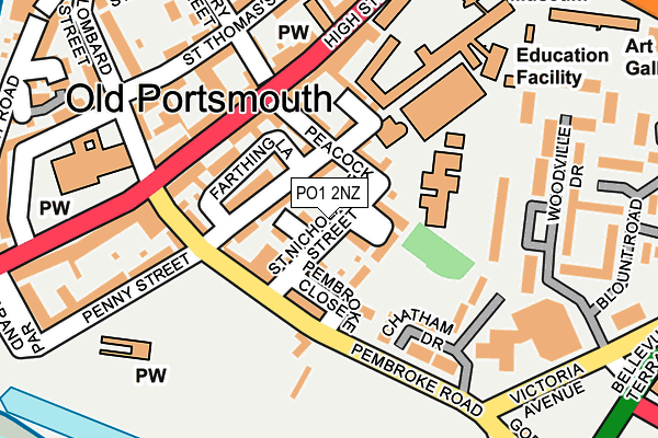 PO1 2NZ map - OS OpenMap – Local (Ordnance Survey) PO1 2NZ map - OS OpenMap – Local (Ordnance Survey)