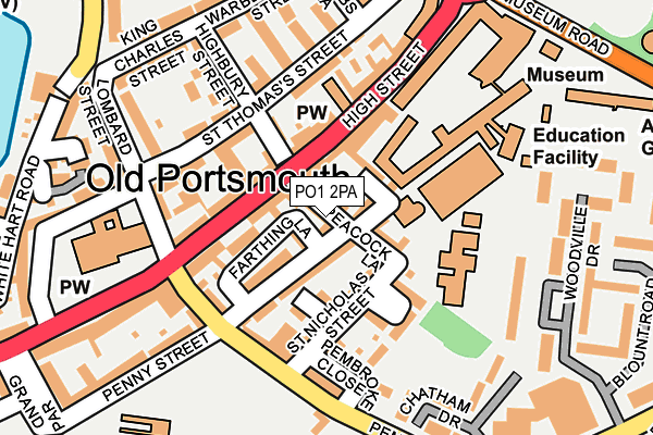 PO1 2PA map - OS OpenMap – Local (Ordnance Survey) PO1 2PA map - OS OpenMap – Local (Ordnance Survey)