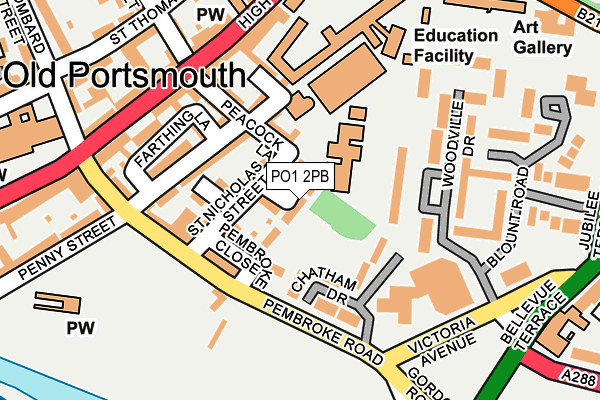 PO1 2PB map - OS OpenMap – Local (Ordnance Survey) PO1 2PB map - OS OpenMap – Local (Ordnance Survey)