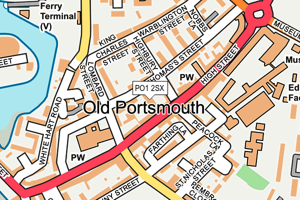 PO1 2SX map - OS OpenMap – Local (Ordnance Survey) PO1 2SX map - OS OpenMap – Local (Ordnance Survey)