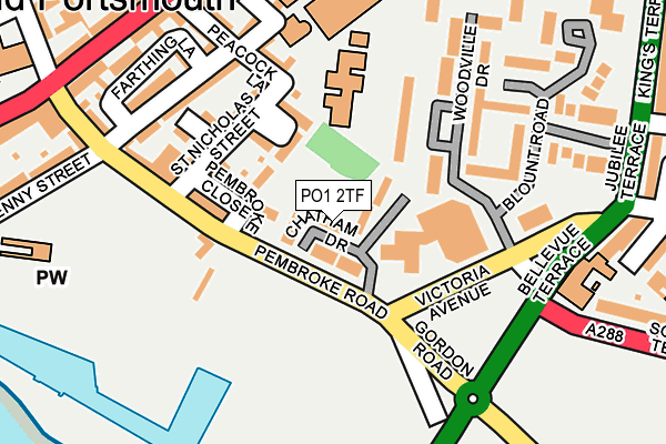 PO1 2TF map - OS OpenMap – Local (Ordnance Survey) PO1 2TF map - OS OpenMap – Local (Ordnance Survey)