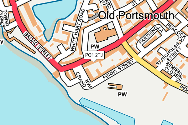 PO1 2TJ map - OS OpenMap – Local (Ordnance Survey) PO1 2TJ map - OS OpenMap – Local (Ordnance Survey)