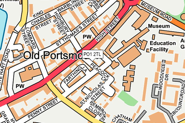 PO1 2TL map - OS OpenMap – Local (Ordnance Survey) PO1 2TL map - OS OpenMap – Local (Ordnance Survey)
