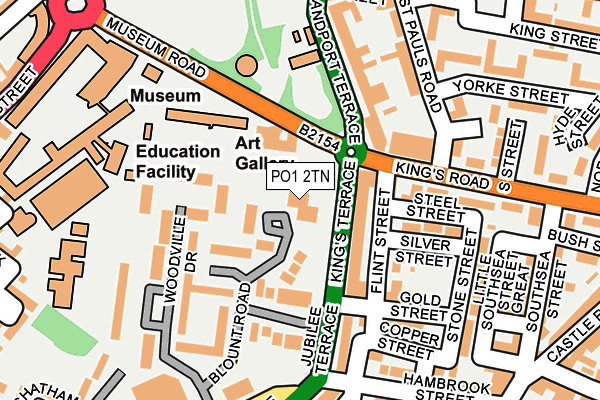 PO1 2TN map - OS OpenMap – Local (Ordnance Survey) PO1 2TN map - OS OpenMap – Local (Ordnance Survey)