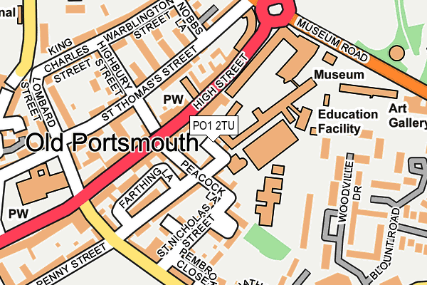 PO1 2TU map - OS OpenMap – Local (Ordnance Survey) PO1 2TU map - OS OpenMap – Local (Ordnance Survey)