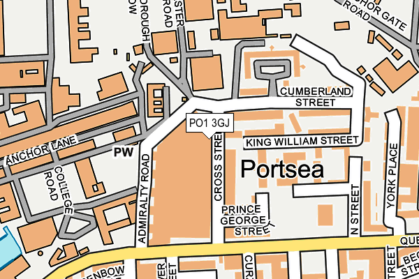 PO1 3GJ map - OS OpenMap – Local (Ordnance Survey) PO1 3GJ map - OS OpenMap – Local (Ordnance Survey)