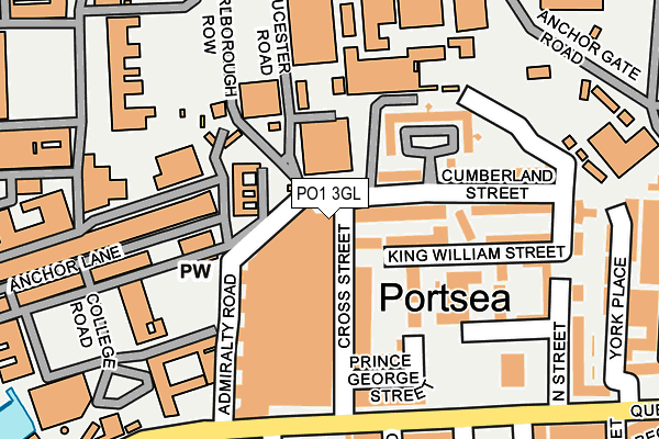 PO1 3GL map - OS OpenMap – Local (Ordnance Survey) PO1 3GL map - OS OpenMap – Local (Ordnance Survey)