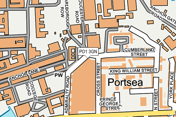 PO1 3GN map - OS OpenMap – Local (Ordnance Survey) PO1 3GN map - OS OpenMap – Local (Ordnance Survey)