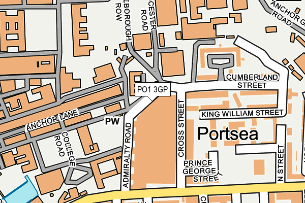 PO1 3GP map - OS OpenMap – Local (Ordnance Survey) PO1 3GP map - OS OpenMap – Local (Ordnance Survey)