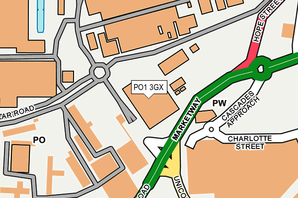 PO1 3GX map - OS OpenMap – Local (Ordnance Survey) PO1 3GX map - OS OpenMap – Local (Ordnance Survey)