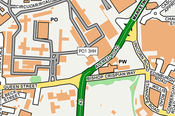 PO1 3HH map - OS OpenMap – Local (Ordnance Survey) PO1 3HH map - OS OpenMap – Local (Ordnance Survey)