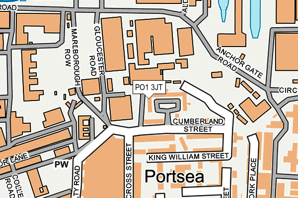 PO1 3JT map - OS OpenMap – Local (Ordnance Survey) PO1 3JT map - OS OpenMap – Local (Ordnance Survey)