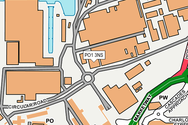 PO1 3NS map - OS OpenMap – Local (Ordnance Survey) PO1 3NS map - OS OpenMap – Local (Ordnance Survey)