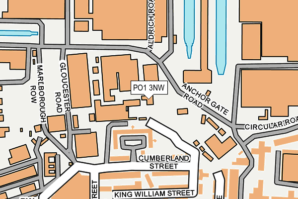 PO1 3NW map - OS OpenMap – Local (Ordnance Survey) PO1 3NW map - OS OpenMap – Local (Ordnance Survey)