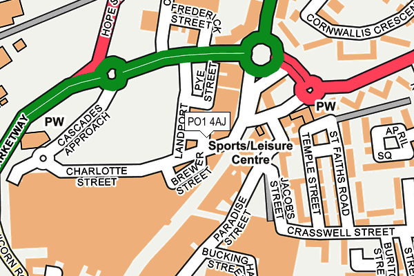 PO1 4AJ map - OS OpenMap – Local (Ordnance Survey) PO1 4AJ map - OS OpenMap – Local (Ordnance Survey)