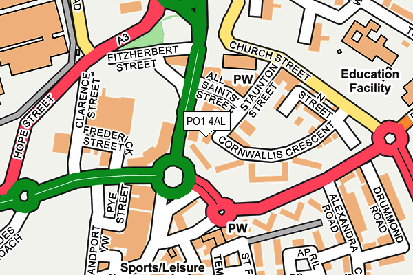 PO1 4AL map - OS OpenMap – Local (Ordnance Survey) PO1 4AL map - OS OpenMap – Local (Ordnance Survey)